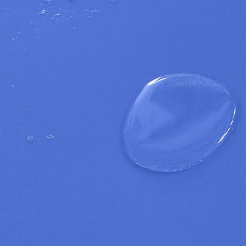 Doublure de rideau de douche imperméable bleu roi en polyester lavable avec crochets - 5