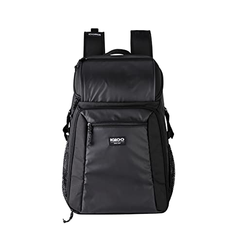 Igloo Lightweight Maxcold Insulated Gizmo 30-Can Backpack Cooler, Black #TOP16