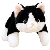 Taille parfaite pour tout le monde : mesurant 11,8 pouces, cette peluche de chat lestée est la taille idéale pour les enfants et les adultes..Il est facile à câliner, à transporter et à exposer, ce qui en fait un ajout polyvalent à toute collection de peluches.
