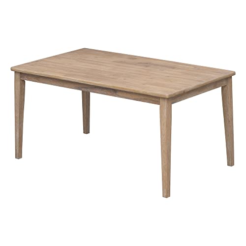 Lepfun 6 - Piece Dining Set, Classic And Traditional Style Dining Table And 4 Upholstered Chairs & Bench, Natural Wood Wash #TOP2