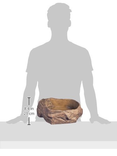 Exo Terra Water Dish, Wasserschale, Wassernapf, im Felsdekor, fuer Terrarien, extra gross, 1 Stück (1er Pack)