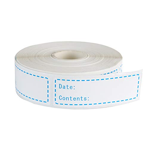 Freezer Labels 500 Pieces Removable Food Storage Stickers Refrigerator Food Date Labels 25 x 76 mm Easy Clean Leaves No ResidueBlue