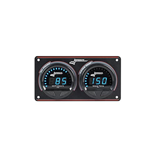 Longacre 52-44660 Digital Elite Waterproof 2 Gauge Set Panel