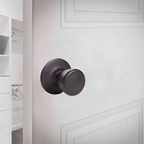 Design House 779249 Tulip Dummy Door Knob Matte Black #TOP4