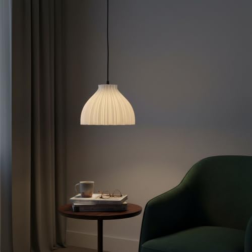Image of Pendant Lamp 3D Printed for Home Decoration | Hanging Ceiling Light for Bedroom, Living Room, Dining Space | Stylish Modern Lamp for Ambient Lighting and Interior Design (Flora)