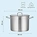 KHG Topf Kochtopf 26 cm, 9 Liter Induktion, Edelstahl unbeschichtet inkl. Glasdeckel - XXL Suppentopf, Großraumtopf, Gemüsetopf - spülmaschinengeeignet, für alle Herdarten geeignet