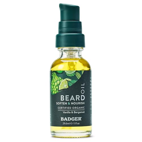 Aceite para barba premium Navigator Class Man Care Badger en botella exclusiva de 1 oz
