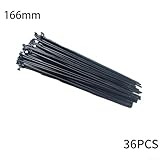 Electric Bike Spokes 36pcs Set - Durables Black Hardened Spokes for Electric Bicycles, Reinforced Alloy Design for High Load Capacity, Fits Multiple E-Bike Models with Included Nuts(166MM) - Image 2