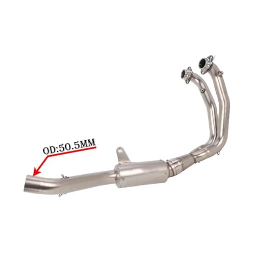 Tubo medio de escape para RS457 que mejora el flujo del silenciador de 51mm 2
