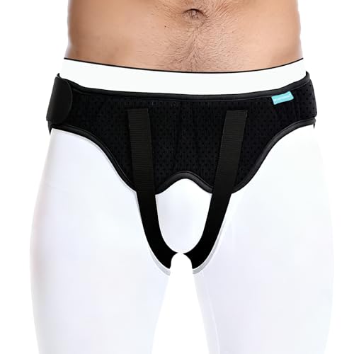 Hernia Belt for Men & Women – Hernia Support Truss for Single/Double Inguinal with Adjustable Straps & 2 Removable Pads – Comfortable, Breathable for Pain Relief & Recovery (Pre/Post Surgery)