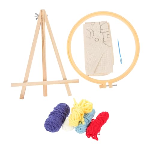 Kit de aguja perforadora para bordado de costura en tela juego de puntada diy con hilos