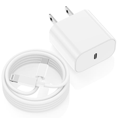 iPhone Charger Fast Charging, Type C Wall Charger Block Plug and 10ft USB C to Lightning Cable Cord Long, Adapter Cube Brick Box for Apple iPhone 14 Pro Max/14 Plus/13 Pro/12 Mini/11/XS/XR/X/iPad Air