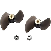 Blomiky 2 Pack H102 Propeller Props and 2.4mm locknuts Suitable for H120 TKKJ H100 H102 H106 H108 RC Boat / H102 Props
