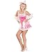Produktbild KarnevalsTeufel Damenkostüm Bunny Kleid und Haarreif mit Ohren in Rosa/Weiß (36)