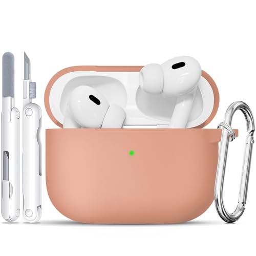 TNSNK Soft Silicone Case with Cleaning Kit & Keychain for Women Girly