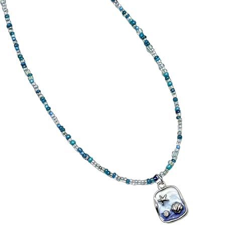 Collier de perles de mer bleues idéal pour magnifier vos tenues d'été