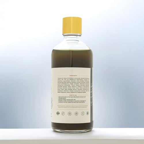 Image of Agape Hair Elixir for Men & Women | 100% Natural & Plant-Based Ingredients | Nourishing Hair Oil for Stronger, Shinier Hair | Non-Sticky Formula | No Hidden chemicals & Color- 100ml