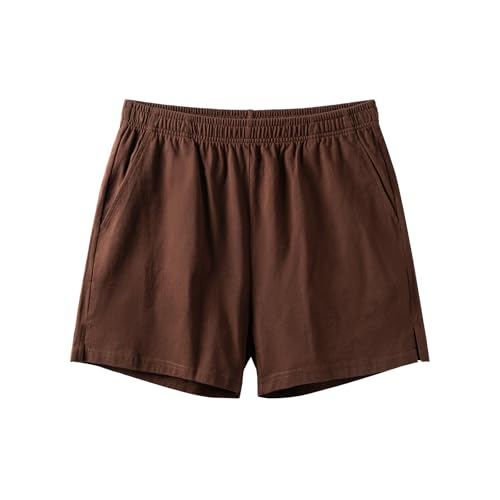 Amy Coulee Schlafhose Herren Kurz Baumwolle 4\" Leichte Schlafshorts Kurze Pyjamahose Schlafanzughose mit Taschen (Kaffee, M) Amy Coulee Schlafhose Herren Kurz Baumwolle 4\" Leichte Schlafshorts Kurze Pyjamahose Schlafanzughose mit Taschen (Kaffee, M)