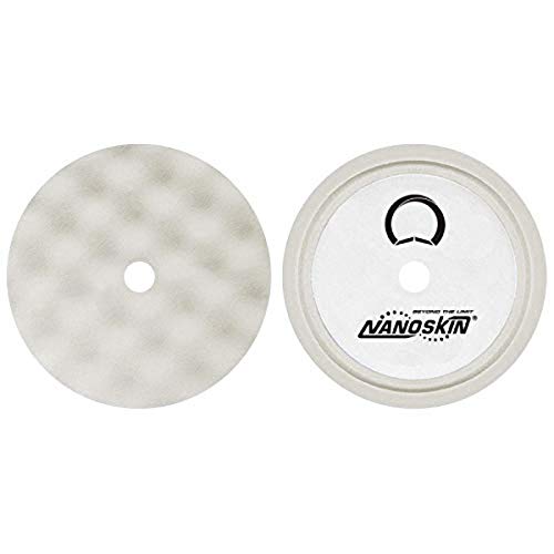 Image of Nanoskin 8 inch Speedy Waffle Foam Buffing Pad - Removes Surface Defects on Cars, Trucks, RVs, Boats & More | Recessed Loop Backing | Use with Rotary Polisher | Designed for Even Pressure Distribution