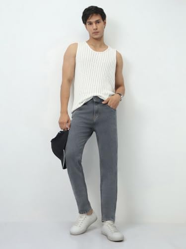 Image of Urbano Fashion Men's Slim Fit Washed Denim Jeans Stretchable