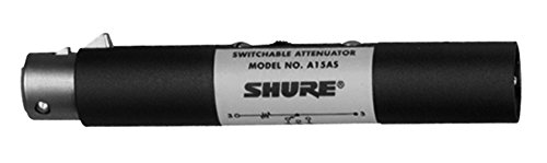 Shure A15AS Switchable Attenuator (15, 20, 25 dB), Passes Phantom Power