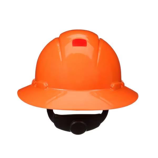 Full Brim Hard Hat, Type 1, Class E, Type 1, Class G, Ratchet (4-Point), Orange, Mfr: H-806SFR-UV-A