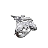 Flying Silver Dragon Ring - Unique Animal Shape Design, Adjustable Index Finger Ring for Men or Women, Cute Personality Statement Jewelry, Niche Fashion Accessory - Christmas or Birthday Gift