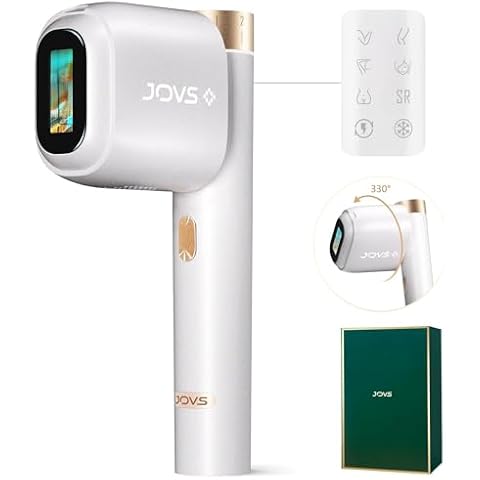 JOVS Laser Hair Removal, [24J Energy] IPL Hair Removal for Women and Men, 37°F Painless Sapphire Ice-Cooling Tech, 6 Modes for Whole Body Hair Removal Device, 2 in 1 Skin Rejuvenation, 330° Rotation Cover