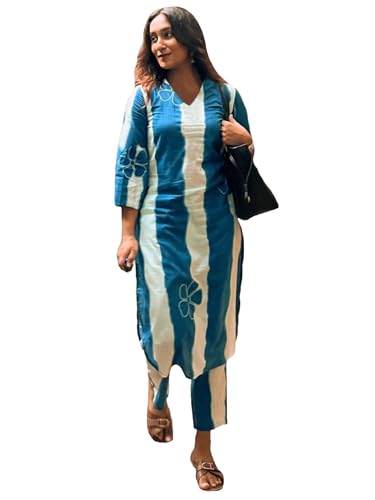 Image of ANNI Designer Women's Ethnic Co-Ord Set | Kurta Pant Set | Kurta Palazzo Set | Stylish Cotton Suit Set for Women, Festival Co-ord