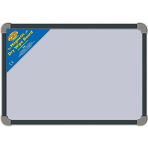 Pizarra blanca magnética versátil A2 con marco de plástico duradero y parte posterior de madera - 60x45 cm - Ideal para el hogar, la oficina y uso educativo
