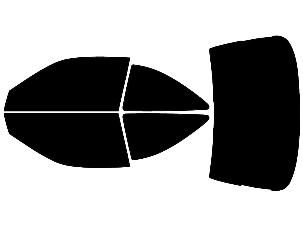 Rvinyl Window Tint Kit Compatible with Honda Civic 1996-2000 (Coupe) - Complete Precut Kit - 5%