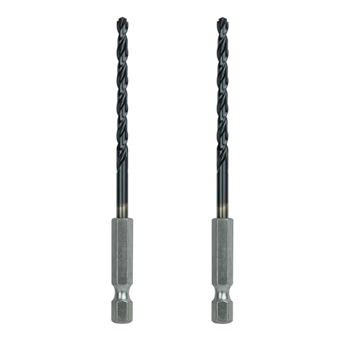 ForgeWorx 5/32 Inch Cobalt Drill Bits 2pcs Heavy-Duty Metal Drill Bit Set for Steel Cast Iron TiAlN Coating 1/4 Hex Shank (5/32 x 4)