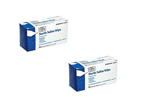 Sterile Saline Wipe Cleansing Exterior Area of Eye, 4"x6", 24/Box (2 Pack) image 2