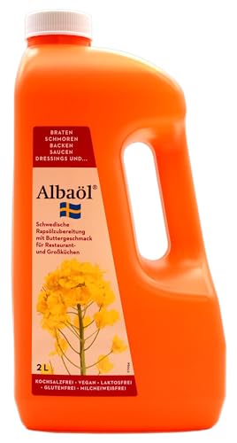 Horlat Albaöl - Aceite de colza sueco con sabor a mantequilla, 1 botella de 2 litros
