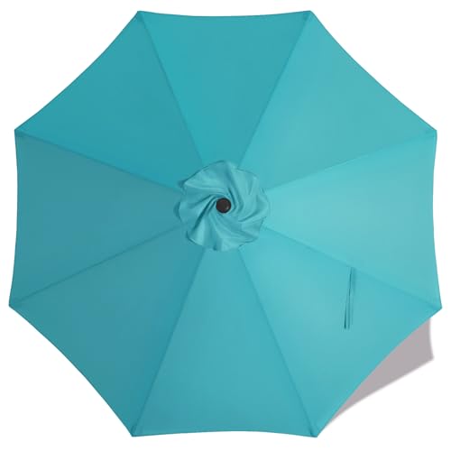 Image of MASTERCANOPY Patio Umbrella 10 ft Replacement Canopy for 8 Ribs-Turquoise Canopy Only