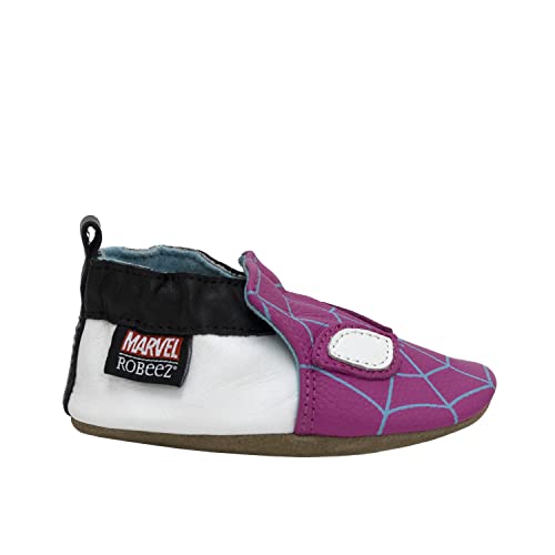 Robeez Baby Girls And Unisex Soft Soles Slip-Resistant Crib Shoes Slippers Moccasins For Infant And Toddler - Ghost Spider Pink - 18-24 Months #TOP6