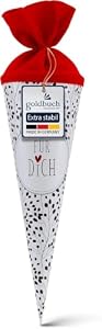 goldbuch 93213 Geschwistertüte Für Dich, Tüte 35 cm Ø 11,5 cm, Weiß Rot