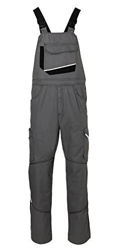KÜBLER Workwear | KÜBLER ICONIQ cotton Arbeitslatzhose | anthrazit/schwarz | Größe 46