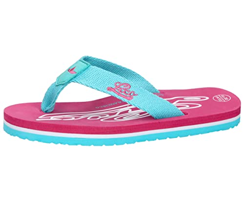 Lico Unisex Kinder Flamenco Flipflops, Türkis Pink Weiß, 36 EU