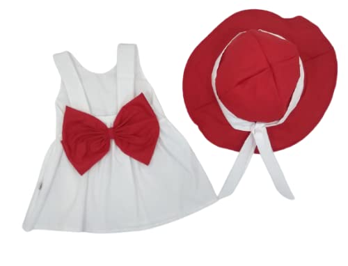 Vestido Bebê Menina Fim de Ano Natal Ano Novo Estiloso (G- 1 a 2 Anos, Branco)