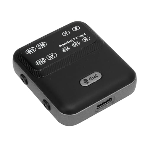 Receptor Transmisor FILFEEL con Pantalla LED – Adaptador para Aula, Compatible LE, 100 m, Modos BISCISRX, Micrófono ENC, Diseño Portátil con Clip miniatura 5