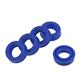 YOKIVE 5 Pcs UN Radial Shaft Seals, Industry PU Oil Seals for Hydraulic Cylinders (Blue, 10-mm ID x 16-mm OD 6-mm Width)