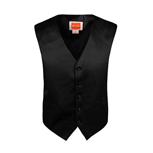 Dan Smith Men's Fashion Italy Series Plain Microfiber Fashion Vest Matching Bow Tie With Bags3