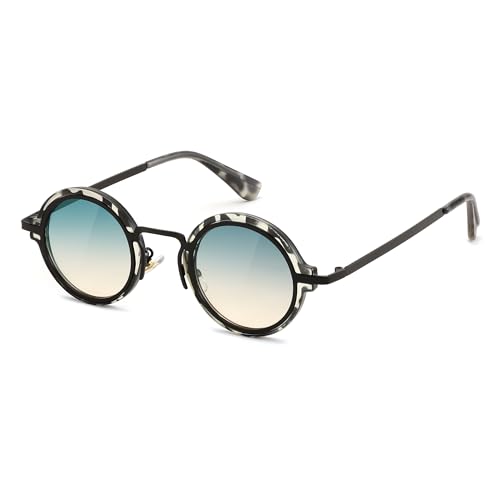 Image of FEISEDY Retro Small Round Sunglasses for Men Women Classic Vintage Hippie Circle Style UV Protection B0208