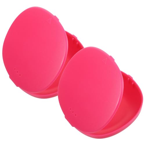 Healeved 2pcs Box Storage Box Portable Pacifier Holders Pacifier Case Cups Diva Cleaner Suitcase Holder Items Reusable Pink re-usable