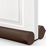 Comfyanno Under Door Draft Stopper - Bottom Door Gap Filler & Seal - Fits 24” to 30” Door, Block Cold Air, Noise, Sound, Wind, Bugs, Easy to Install, Double Side Block, No Adhesive, Brown