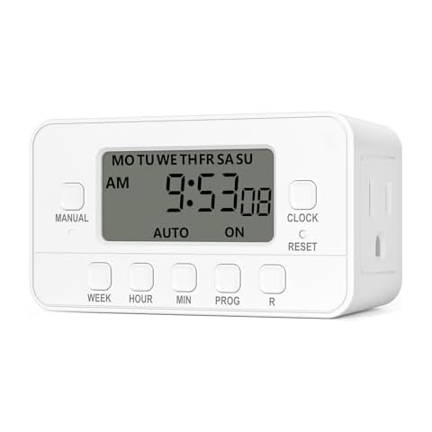 BN-LINK 7-Day Digital Timer with Dual Outlet Cover