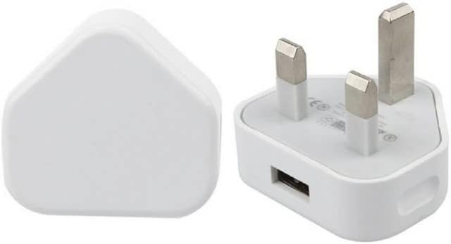 Deuxe USB Wall 3 Pin Power UK Mains Plug Charger Adapter Compatible with all Mobile Phones and other devices