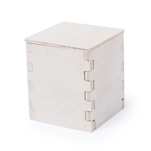 DISOK Lotto di 10 vasi biodegradabili semi menta in scatola di legno. Dettagli vasi bio matrimonio, battesimi e comunioni.