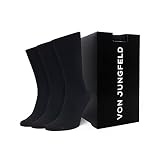 von Jungfeld Herren Socken Herren Socken 3 Tage untertage 3er-Box - 3er-Box Schwarz, Schuhgröße:39-42